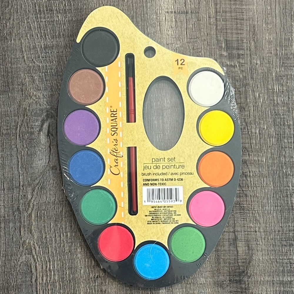 💞 New 12-Color Artists Palette Watercolor Paint Set